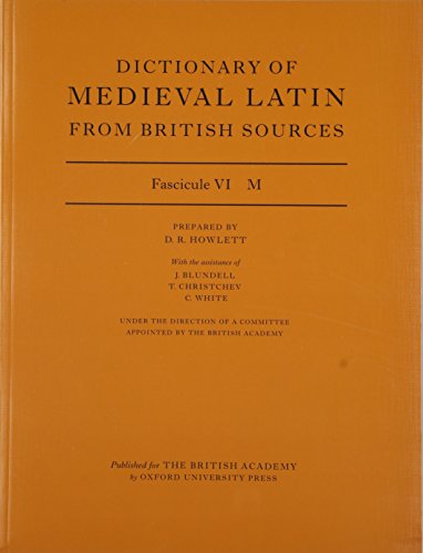 Stock image for Dictionary of Medieval Latin from British Sources: Fascicule VI M for sale by Bingo Books 2