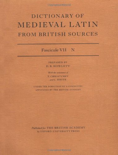Stock image for Dictionary of Medieval Latin from British Sources: Fascicule VII: N for sale by Ergodebooks