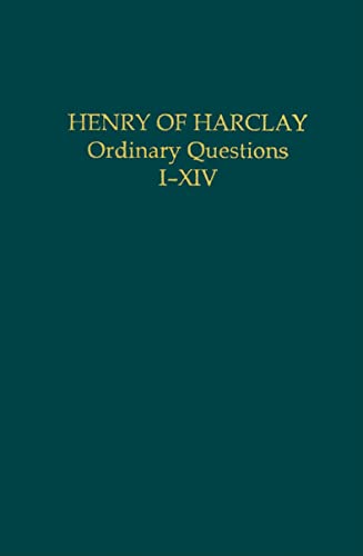 Beispielbild fr Henry of Harclay: Ordinary Questions I-XIV zum Verkauf von Moe's Books