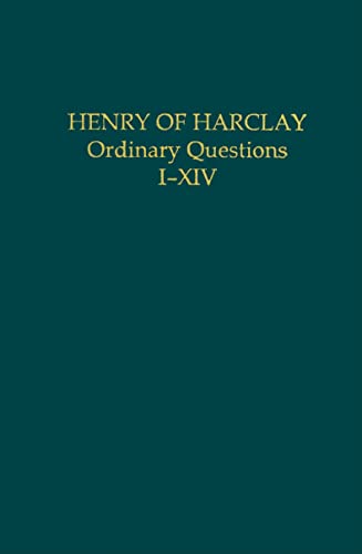 9780197263792: Henry of Harclay: Ordinary Questions, I-XIV: XVII