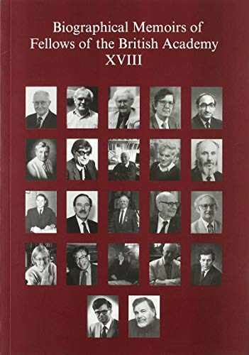 Beispielbild fr Biographical Memoirs of Fellows of the British Academy, XVIII zum Verkauf von HPB-Red