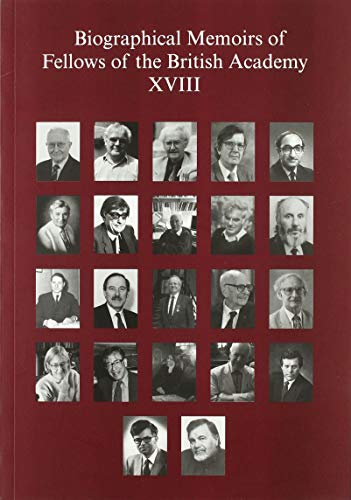 Imagen de archivo de Biographical Memoirs of Fellows of the British Academy, XVIII a la venta por HPB-Red