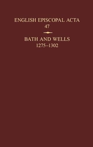 Stock image for Bath and Wells 1275-1302 for sale by Revaluation Books