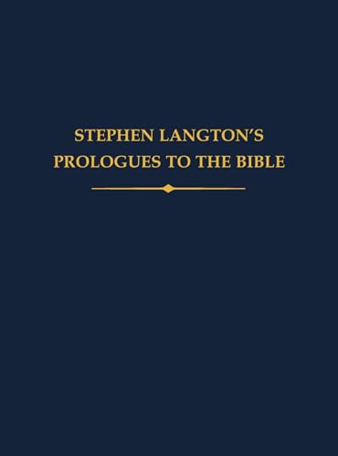Stock image for Stephen Langton's Prologues to the Bible for sale by GreatBookPrices