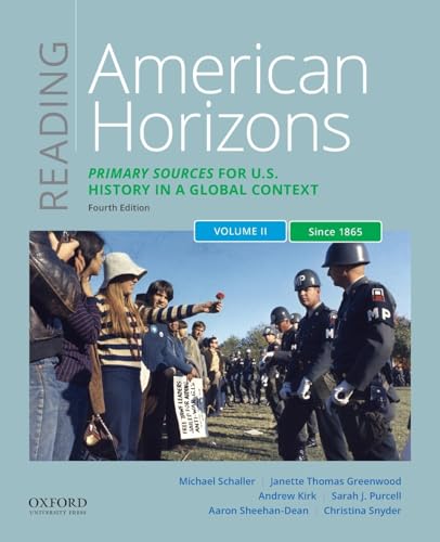 Beispielbild fr Reading American Horizons: Primary Sources for U.S. History in a Global Context, Volume II: Since 1865 zum Verkauf von HPB-Red