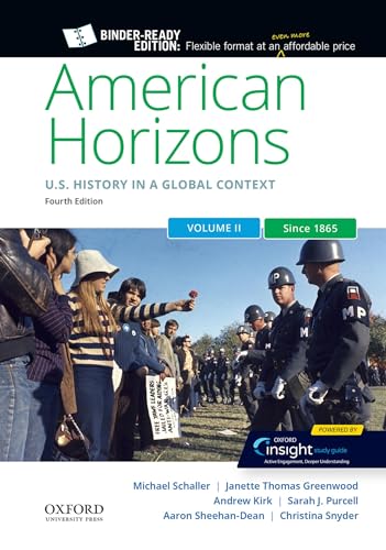 Stock image for American Horizons: US History in a Global Context, Volume Two: Since 1865 for sale by Grumpys Fine Books