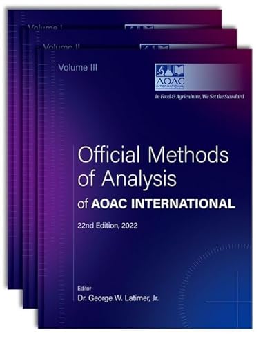 Stock image for Official Methods of Analysis of AOAC INTERNATIONAL: 3-Volume Set (The Official Methods of Analysis of Aoac International) for sale by Books From California