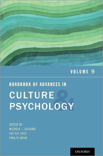 Beispielbild fr Handbook of Advances in Culture and Psychology. Volume 9 zum Verkauf von Blackwell's