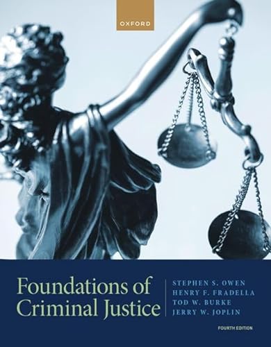 Imagen de archivo de Foundations of Criminal Justice a la venta por GF Books, Inc.