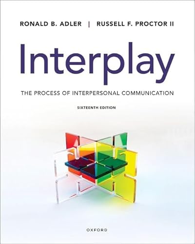 Imagen de archivo de Interplay The Process of Interpersonal Communication a la venta por TextbookRush