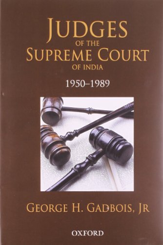 Beispielbild fr Judges of the Supreme Court of India: 1950 - 1989 (Law in India) zum Verkauf von AwesomeBooks