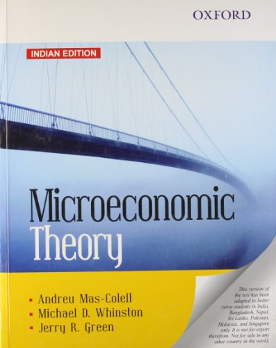 9780198089537: Microeconomic Theory by Andreu Mas-colell (2012-08-01)
