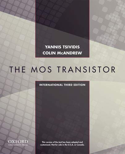 OPERATION AND MODELLING OF MOS TRANSISTOR, 3E (INTERNATIONAL)