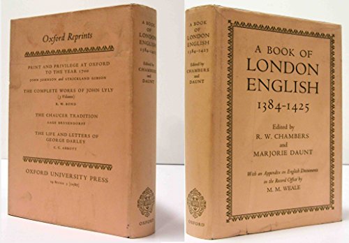 9780198111221: Book of London English, 1384-1425 (Oxford Reprints S.)