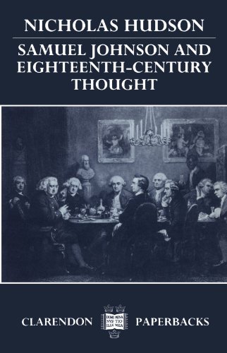 Beispielbild fr Samuel Johnson and Eighteenth-Century Thought (Oxford English Monographs) zum Verkauf von HPB-Ruby