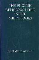 Beispielbild fr English Religious Lyric in the Middle Ages zum Verkauf von Better World Books