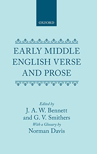 Beispielbild fr Early Middle English Verse and Prose zum Verkauf von Anybook.com