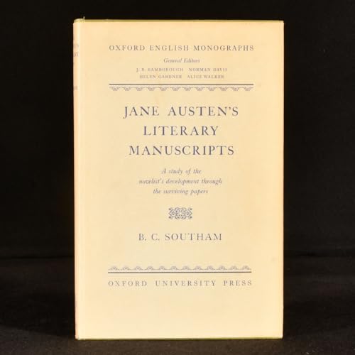 Imagen de archivo de Jane Austen's literary manuscripts : a study of the novelist's development through the surviving papers a la venta por Better World Books