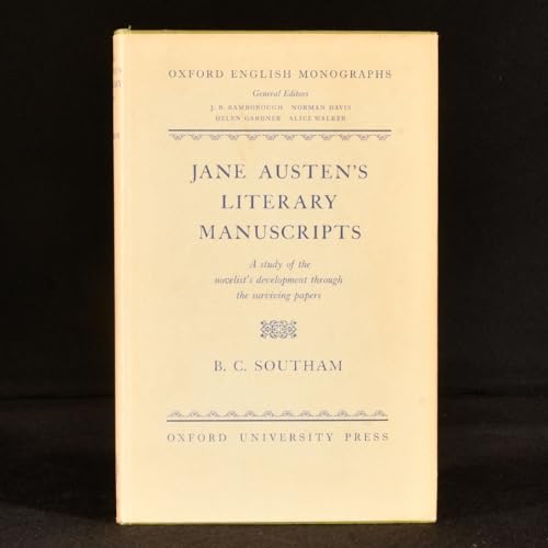 Stock image for Jane Austen's literary manuscripts : a study of the novelist's development through the surviving papers for sale by Better World Books