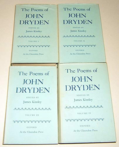 Imagen de archivo de The Poems of John Dryden Volume I Edited by James Kinsley a la venta por Gotcha By The Books