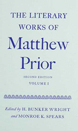 Imagen de archivo de Literary Works of Matthew Prior a la venta por AHA-BUCH GmbH