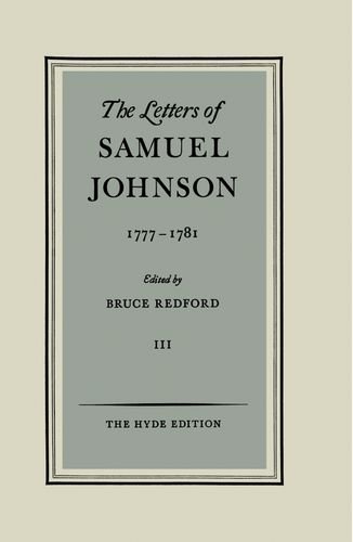 9780198119500: The Letters of Samuel Johnson: Volume III: 1777-1781