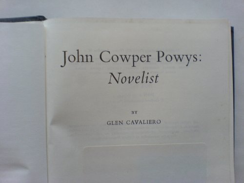 Beispielbild fr John Cowper Powys: Novelist zum Verkauf von WorldofBooks