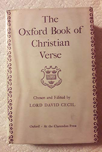 9780198121022: Oxford Book of Christian Verse