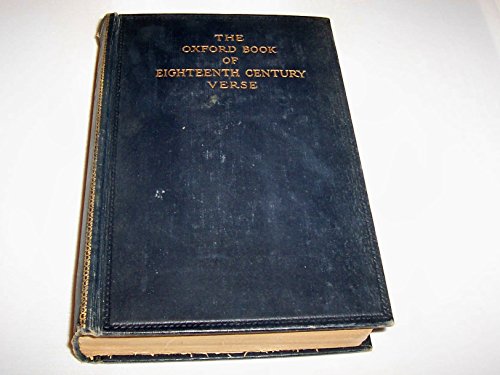 Beispielbild fr Oxford Book of Eighteenth Century Verse zum Verkauf von Better World Books