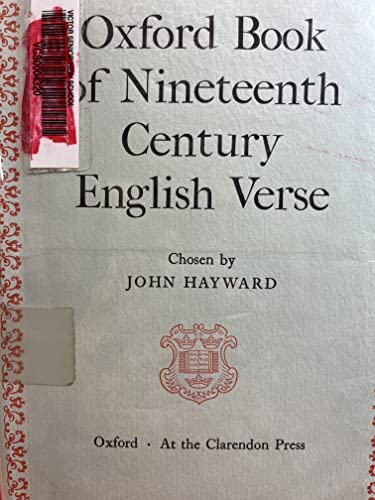 Beispielbild fr Oxford Book of Nineteenth-Century English Verse zum Verkauf von Better World Books