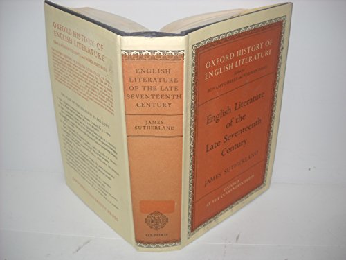 Stock image for English Literature and the Late Seventeenth Century (Oxford History of English Literature) for sale by Dunaway Books