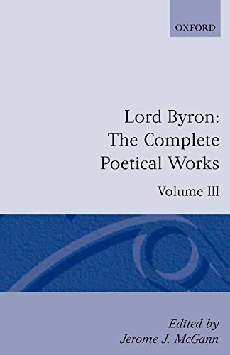 9780198127659: The Complete Poetical Works, Volume 3 (Oxford English Texts): Volume III