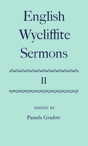 Beispielbild fr English Wycliffite Sermons: Volume II (|c OET |t Oxford English Texts) zum Verkauf von Books From California