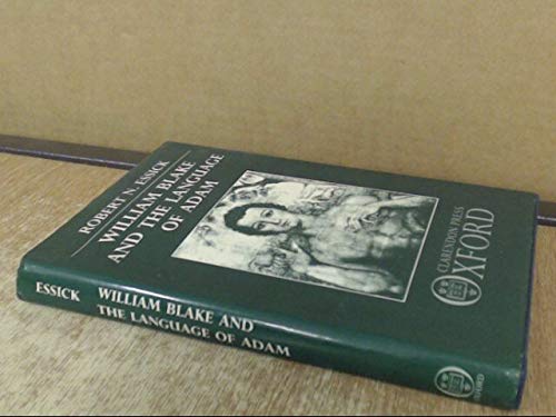 Stock image for William Blake and the Language of Adam for sale by Better World Books