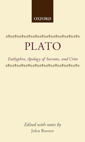 Beispielbild fr Euthyphro, Apology of Socrates, and Crito (Clarendon Paperbacks) zum Verkauf von BooksRun