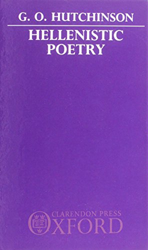 Beispielbild fr Hellenistic Poetry (Oxford University Press Academic Monograph Reprints) zum Verkauf von Dan Pope Books