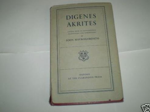 Beispielbild fr Digenes Akrites zum Verkauf von Michener & Rutledge Booksellers, Inc.