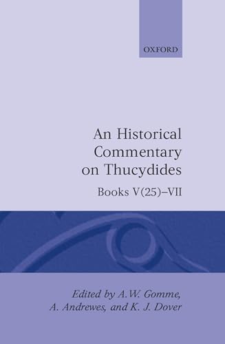 Beispielbild fr An Historical Commentary on Thucydides Volume 4. Books V(25)-VII zum Verkauf von Front Cover Books