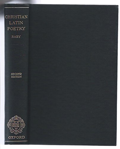 Beispielbild fr A History of Christian-Latin Poetry zum Verkauf von Better World Books