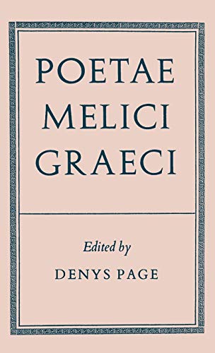Stock image for Poetae Melici Graeci for sale by Better World Books: West