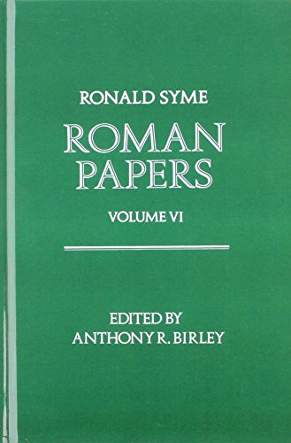 9780198144946: Volume VI: 006 (Roman Papers)