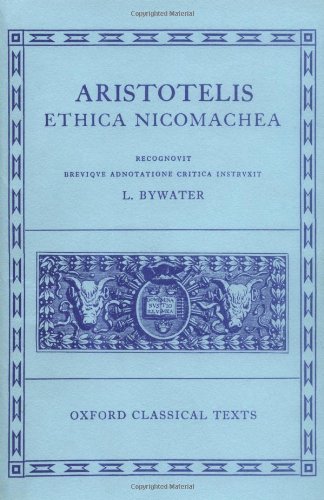 Imagen de archivo de Aristotle Ethica Nicomachea a la venta por Blackwell's