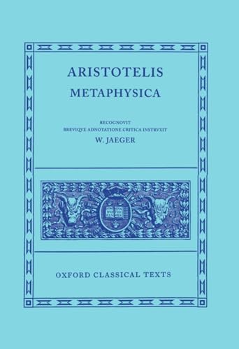 Aristotle Metaphysica (Oxford Classical Texts)