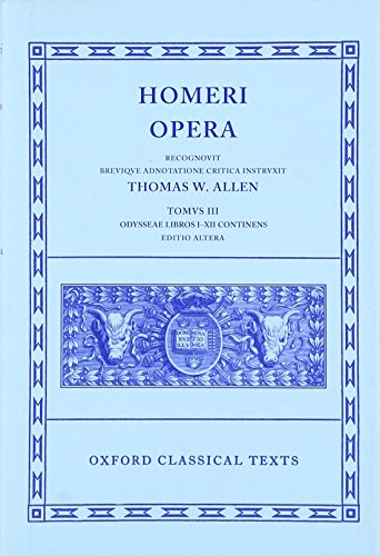 Homer vol.iii odyssey (books i-xii) opera - Allen, Thomas
