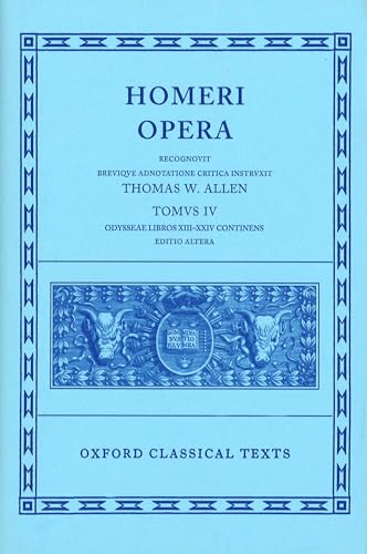 Imagen de archivo de The Odyssey, Books 13-24 (Oxford Classical Texts: Homeri Opera, Vol. 4) a la venta por Orion Tech