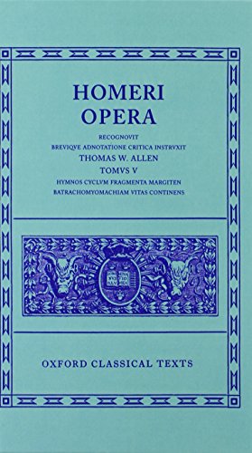 Homeri Opera TOMVS V - Homer/ Allen, Thomas W. (Editor)