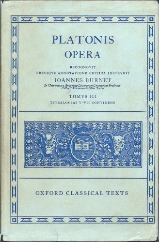 Imagen de archivo de Plato Opera Vol. III a la venta por Blackwell's