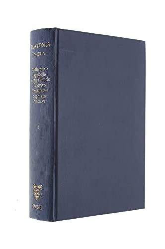 Stock image for Plato Opera Volume I: Euthyphro, Apologia, Crito, Phaedo, Cratylus, Theaetetus,Sophista, Politicus for sale by THE SAINT BOOKSTORE