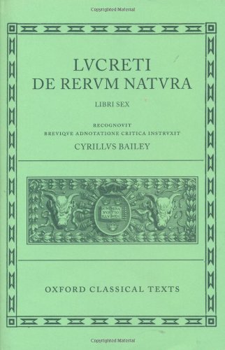 Imagen de archivo de Lucretius De Rerum Natura a la venta por Blackwell's