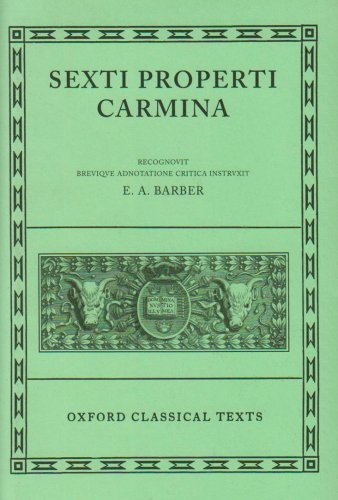 Beispielbild fr Carmina. Recognovit brevique adnotatione critica instruxit E.A. Barber. zum Verkauf von Antiquariat Alte Seiten - Jochen Mitter